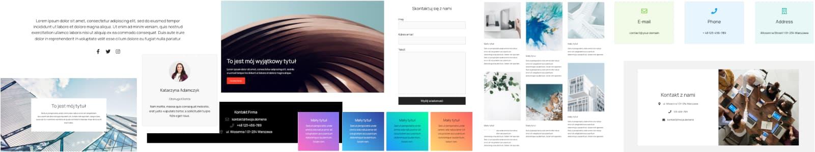 Plantillas de páginas de sección